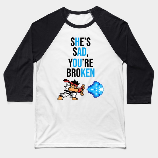 Hadouken Meme Baseball T-Shirt by artsylab